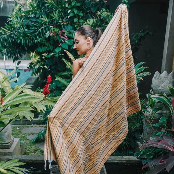 SALE! Sand Free Bohemian Turquoise 100% Turkish Cotton Beach Bath Towel - Picture 5 of 6